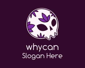 Floral Halloween Skull Logo