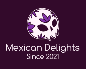 Mexico - Floral Halloween Skull logo design