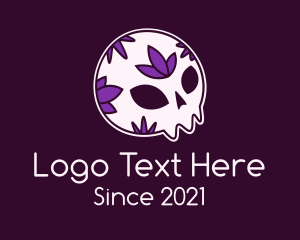 Mexico - Floral Halloween Skull logo design