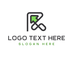 High Tech - Abstract Arrow Letter R logo design