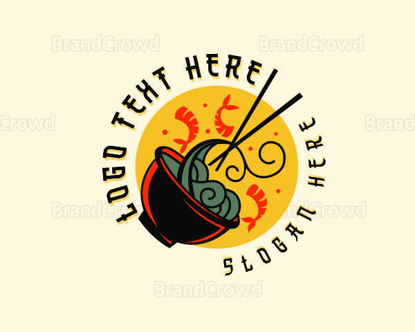 Culinary Shrimp Noodles Logo