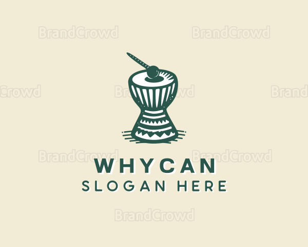 Djembe Drums Instrument Logo