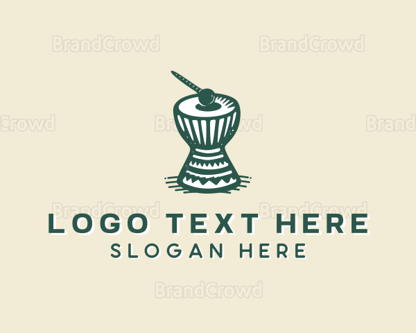 Djembe Drums Instrument Logo