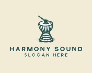 Instrument - Djembe Drums Instrument logo design