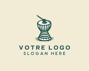 Askiko - Djembe Drums Instrument logo design