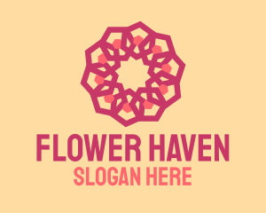 Geometric Flower Ornament  logo design