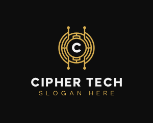 Cryptography - Currency Cryptography Tech logo design
