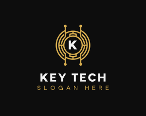 Currency Cryptography Tech logo design