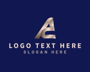 Boutique - Metallic Industrial Letter A logo design