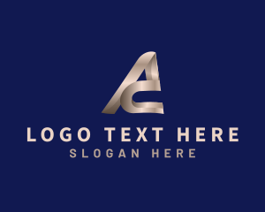 Metallic Industrial Letter A Logo