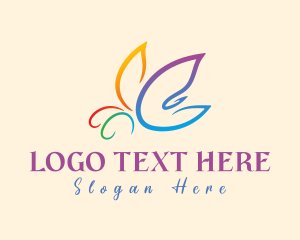 Elegant Butterfly Beauty Logo