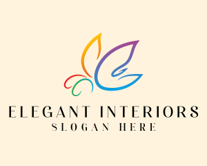 Elegant Butterfly Beauty logo design