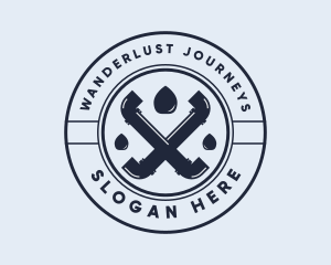 Utility - Pipe Plumbing Badge logo design