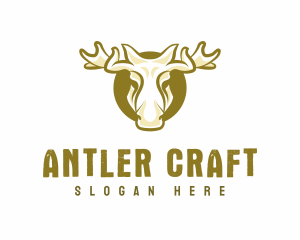 Antler Moose Elk  logo design