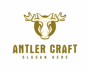 Antlers - Antler Moose Elk logo design