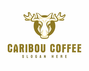 Caribou - Antler Moose Elk logo design