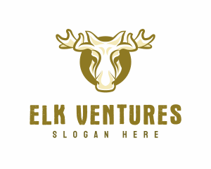 Elk - Antler Moose Elk logo design