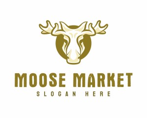 Moose - Antler Moose Elk logo design