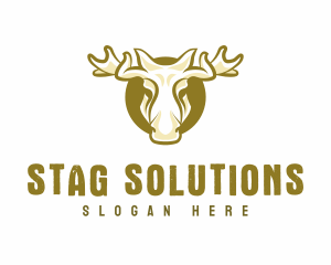 Stag - Antler Moose Elk logo design