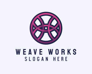 Intertwined Weave Pattern Circle logo design
