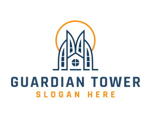 Tower Building House logo design