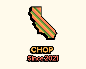 Trip - California Tropical Stripe logo design