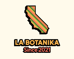 California Tropical Stripe logo design