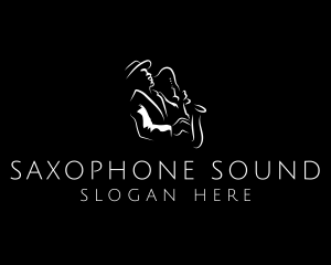 Saxophone Performer Instrument logo design