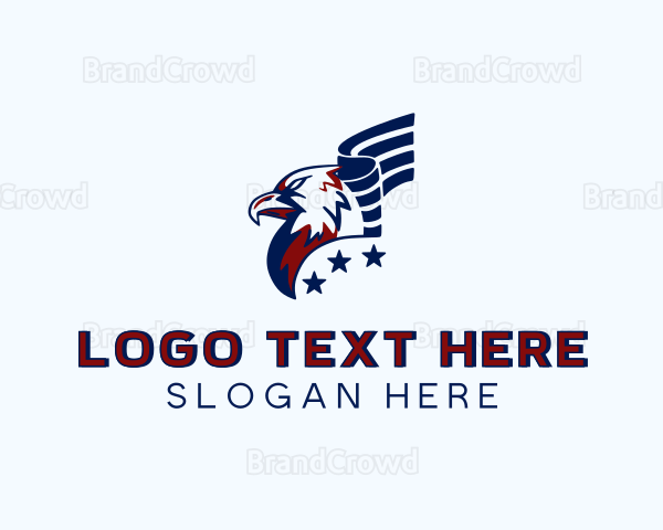 Patriotic Eagle Bird Logo