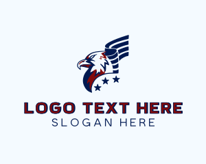 United States - Patriotic Eagle Bird logo design