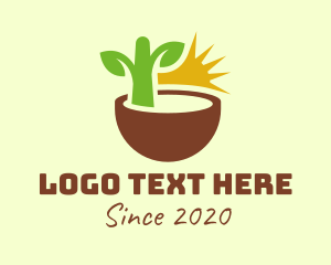 Crop - Natural Plant Seedling logo design