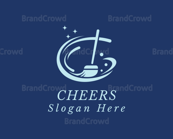Sparkly Clean Broom Logo