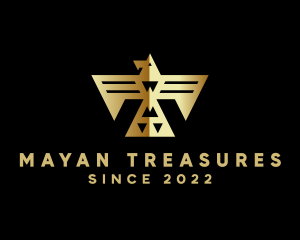 Mayan - Golden Mayan Bird logo design