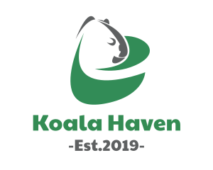 Koala - Green Eco Koala logo design