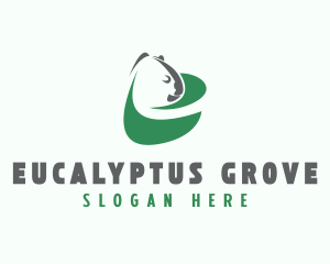 Green Eco Koala  logo design