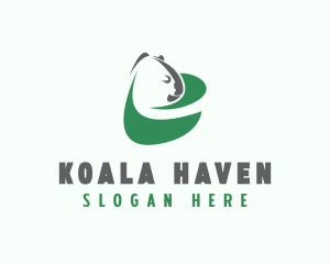 Green Eco Koala  logo design