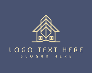 Apartment - Golden Leaf Cabin logo design