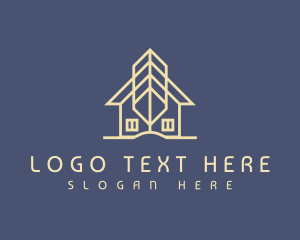 Residence - Golden Leaf Cabin logo design