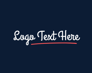 Signage - Curly Script Apparel logo design