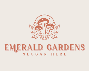 Organic Magical Mushroom logo design