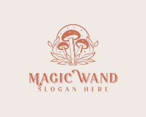 Organic Magical Mushroom logo design