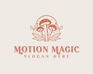 Organic Magical Mushroom logo design