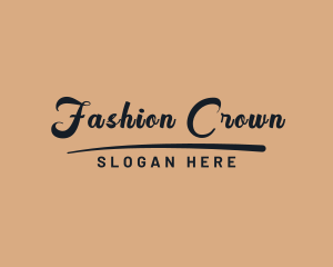 Fashion Script Retro logo design