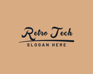 Fashion Script Retro logo design