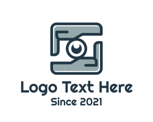 Instagram Vlogger - Hand Camera Photography logo design
