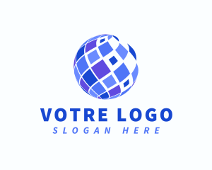 Tech Mosaic Sphere  Logo