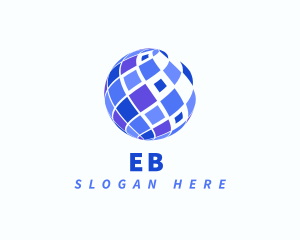Internet - Tech Mosaic Sphere logo design