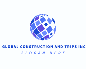 Tech Mosaic Sphere  logo design