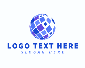 Core - Tech Mosaic Sphere logo design