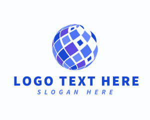 Tech Mosaic Sphere  Logo